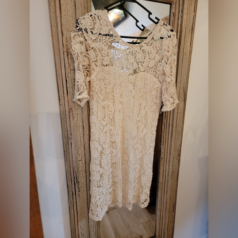 White lacey dress medium